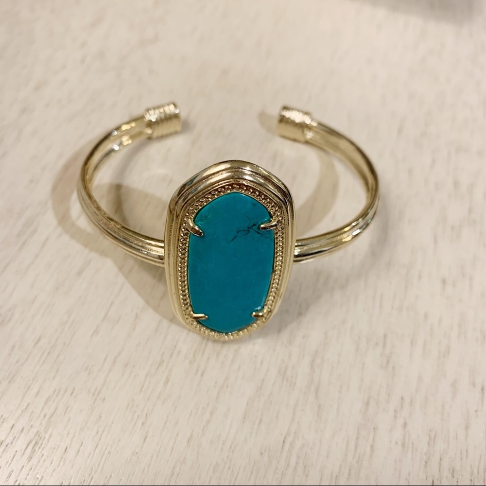 Kendra Scott Turquoise & Gold Cuff Bracelet